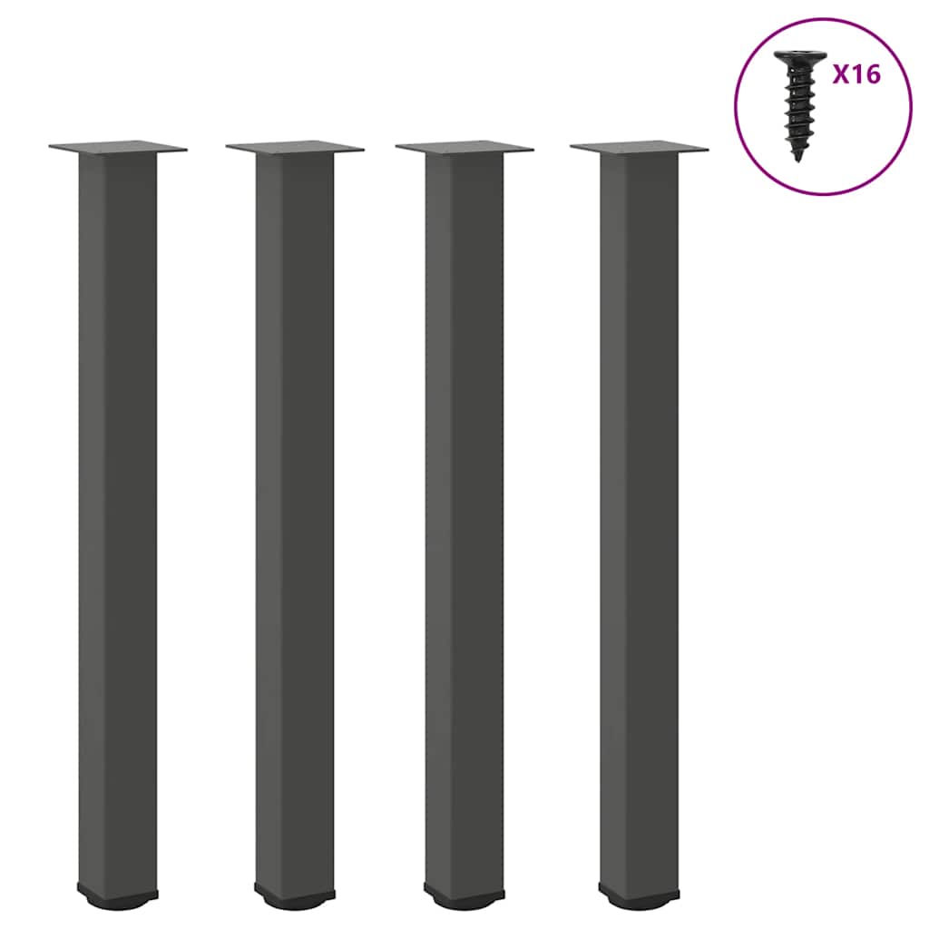 vidaXL Salontafelpoten 4 st 30-32 cm staal antraciet - Aashly