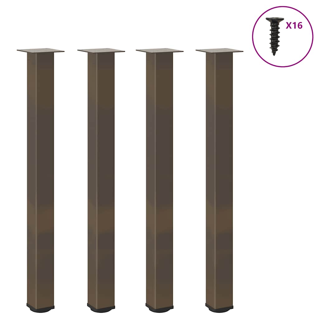 vidaXL Salontafelpoten 4 st 30-32 cm staal antraciet - Aashly