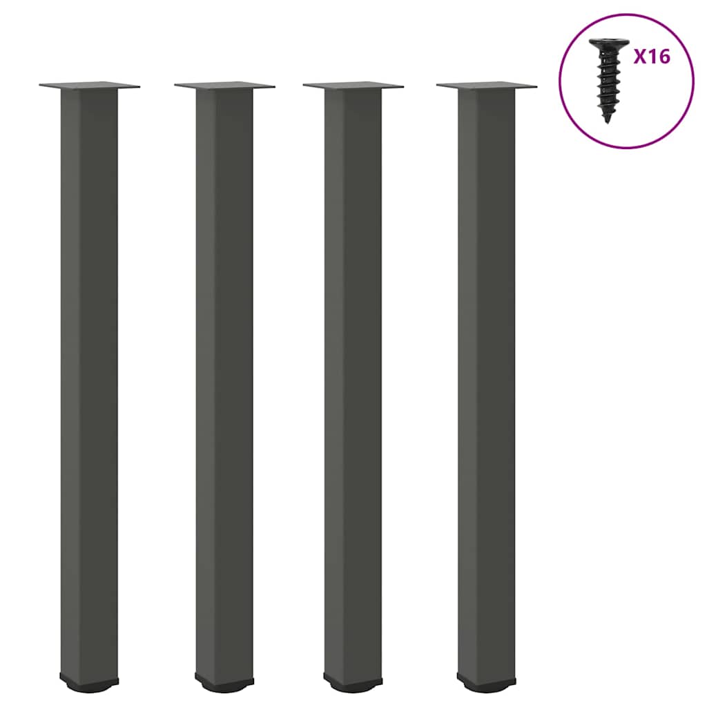 vidaXL Salontafelpoten 4 st 30-32 cm staal antraciet - Aashly