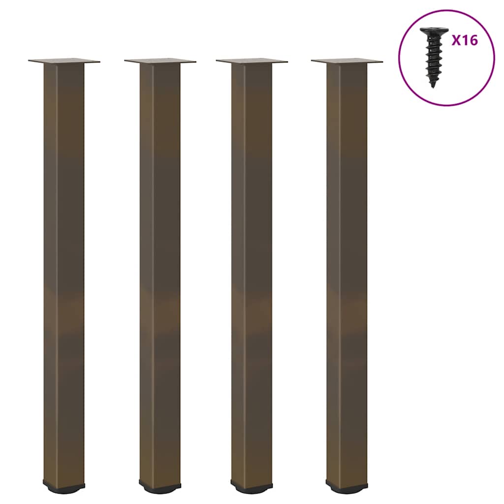 vidaXL Salontafelpoten 4 st 30-32 cm staal antraciet - Aashly
