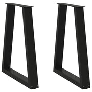 vidaXL Eettafelpoten 2 st V-vormig 50x(72-73) cm staal zwart - Aashly