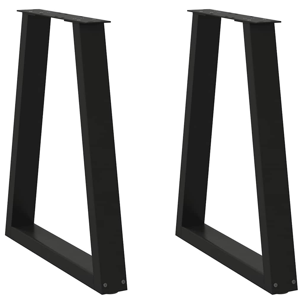 vidaXL Eettafelpoten 2 st V-vormig 50x(72-73) cm staal zwart - Aashly