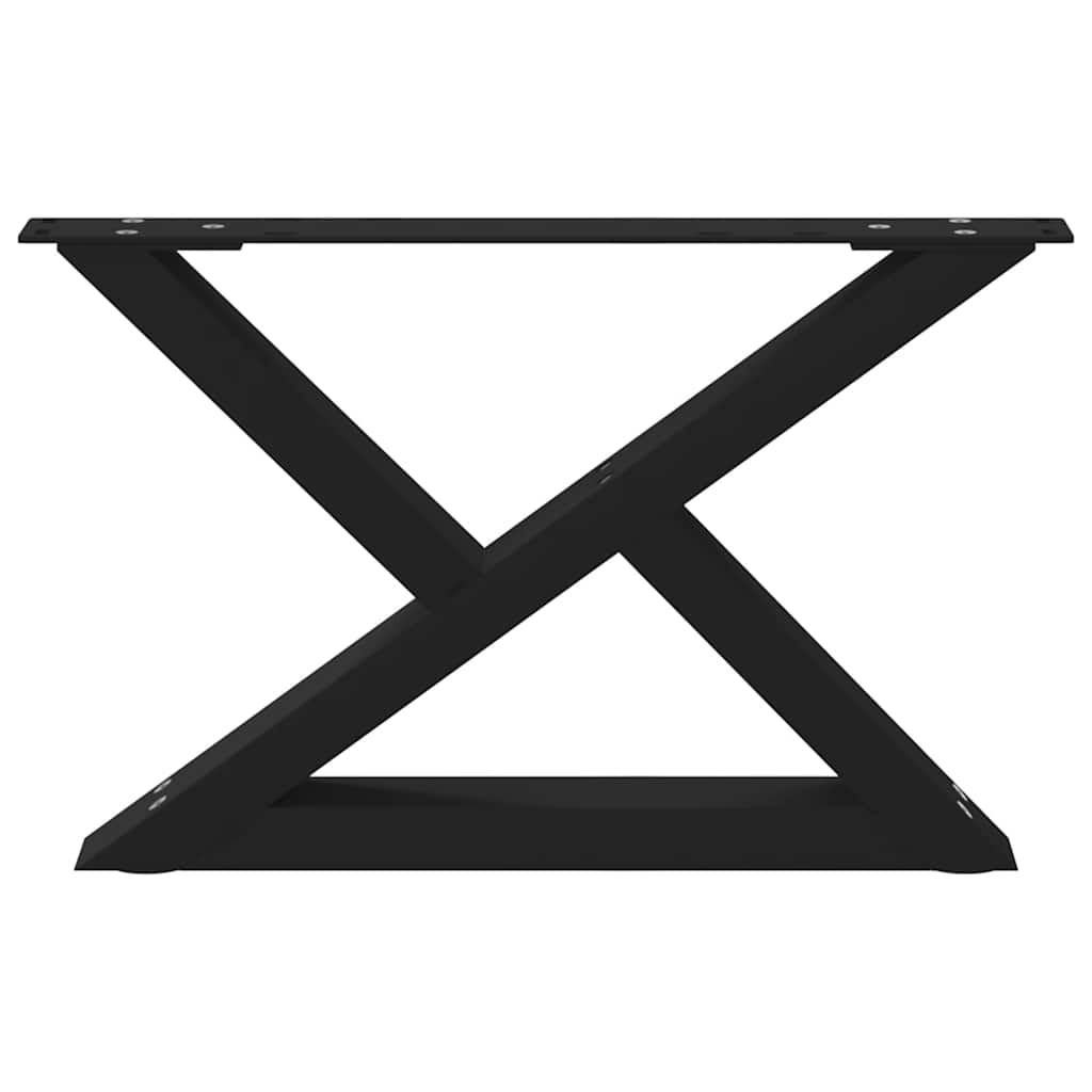 vidaXL Salontafelpoten 2 st 70x(42-43,3) cm staal antraciet - Aashly