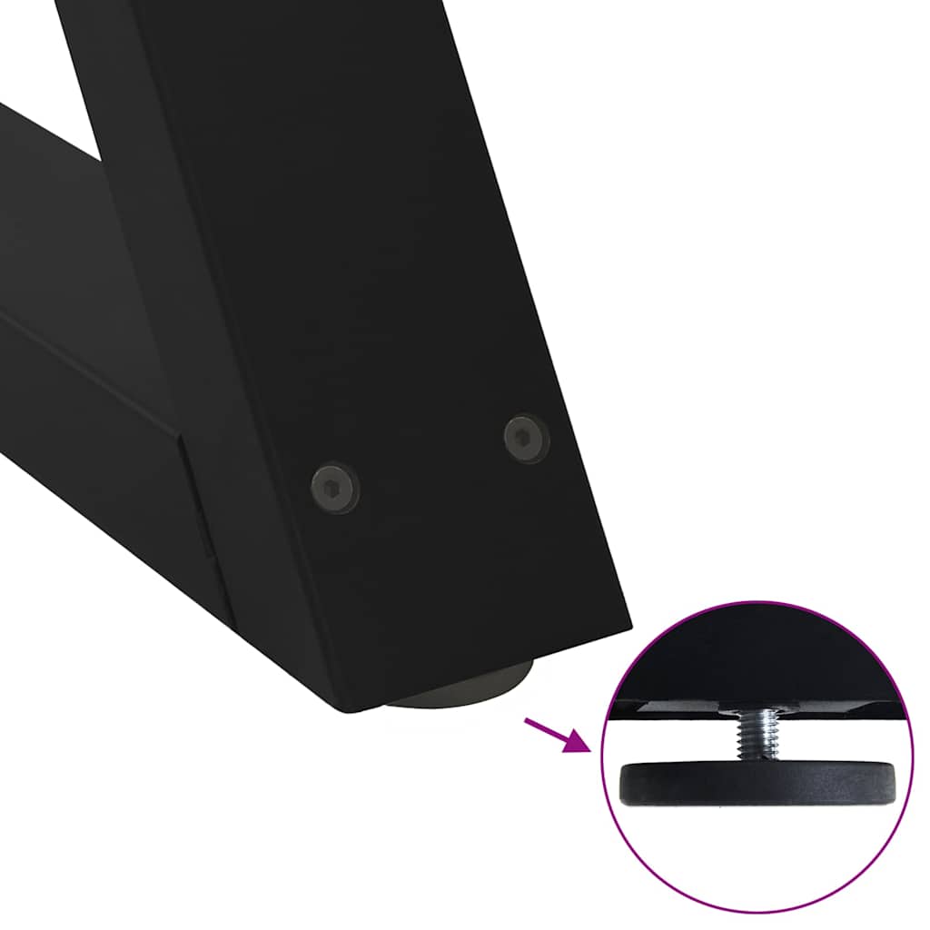 vidaXL Salontafelpoten 2 st 70x(42-43,3) cm staal antraciet - Aashly