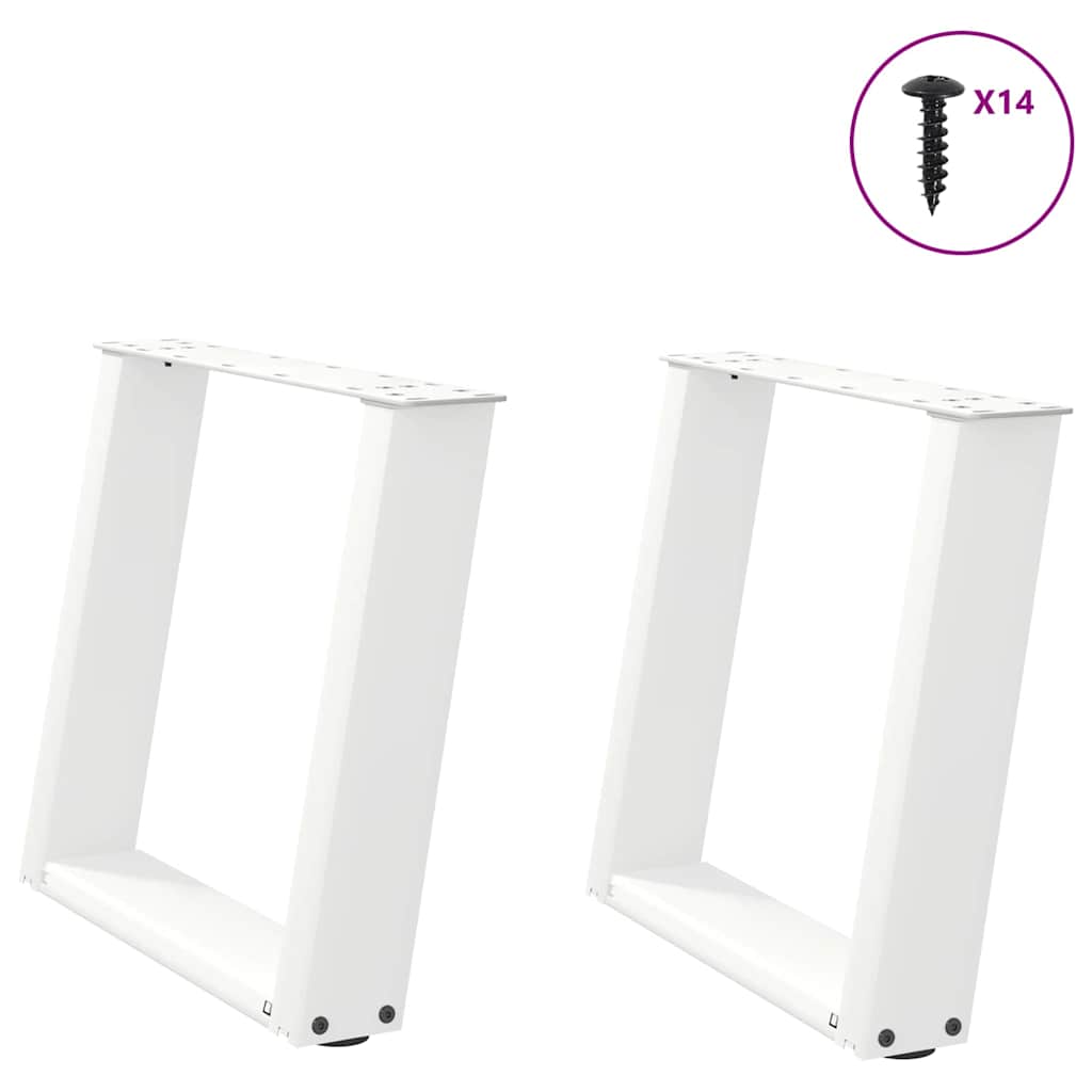 vidaXL Eettafelpoten 2 st U-vormig 80x(72-73) cm staal zwart - Aashly