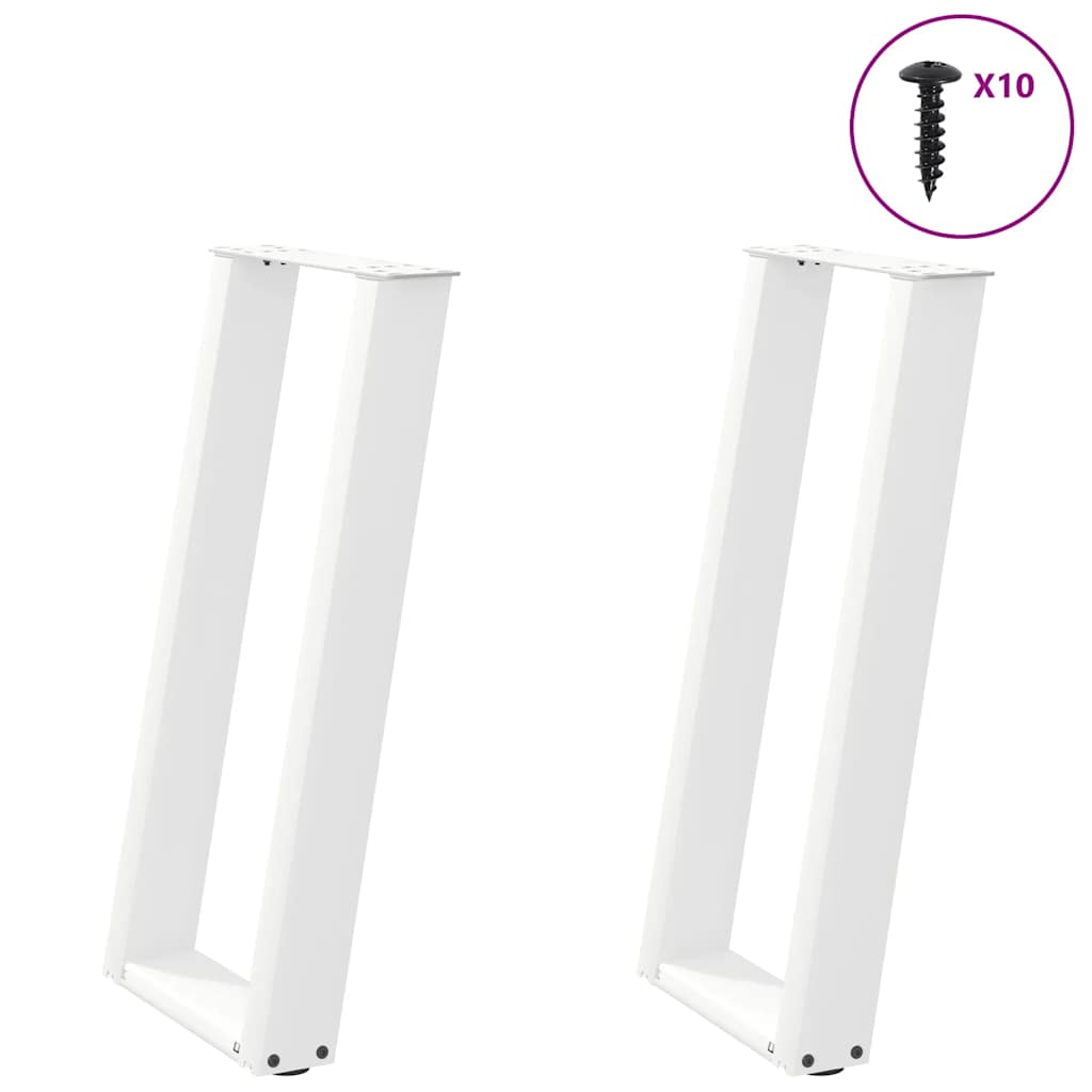 vidaXL Eettafelpoten 2 st U-vormig 80x(72-73) cm staal zwart - Aashly
