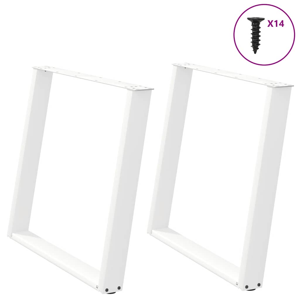 vidaXL Eettafelpoten 2 st U-vormig 80x(72-73) cm staal zwart - Aashly