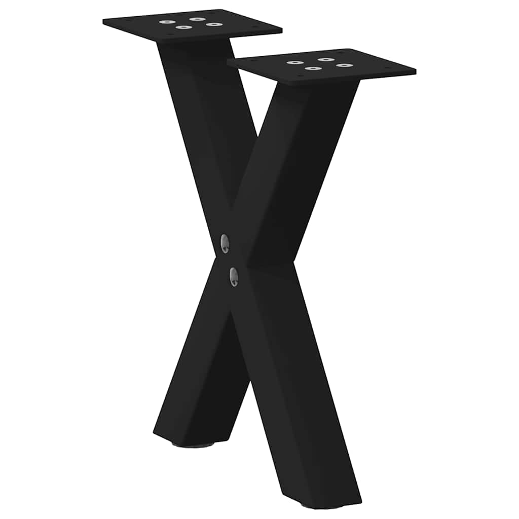 vidaXL Eettafelpoten 2 st X-vormig 50x(72-73) cm staal zwart