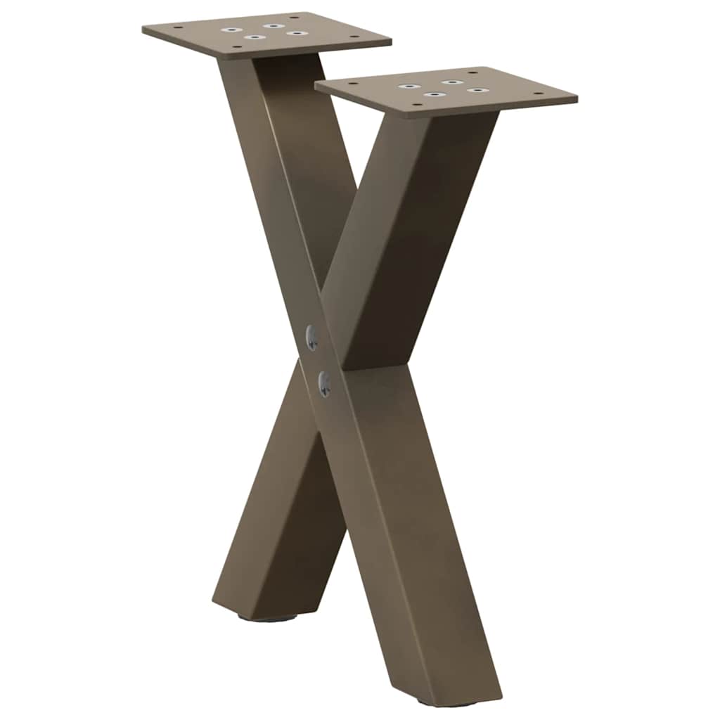 vidaXL Eettafelpoten 2 st X-vormig 50x(72-73) cm staal zwart