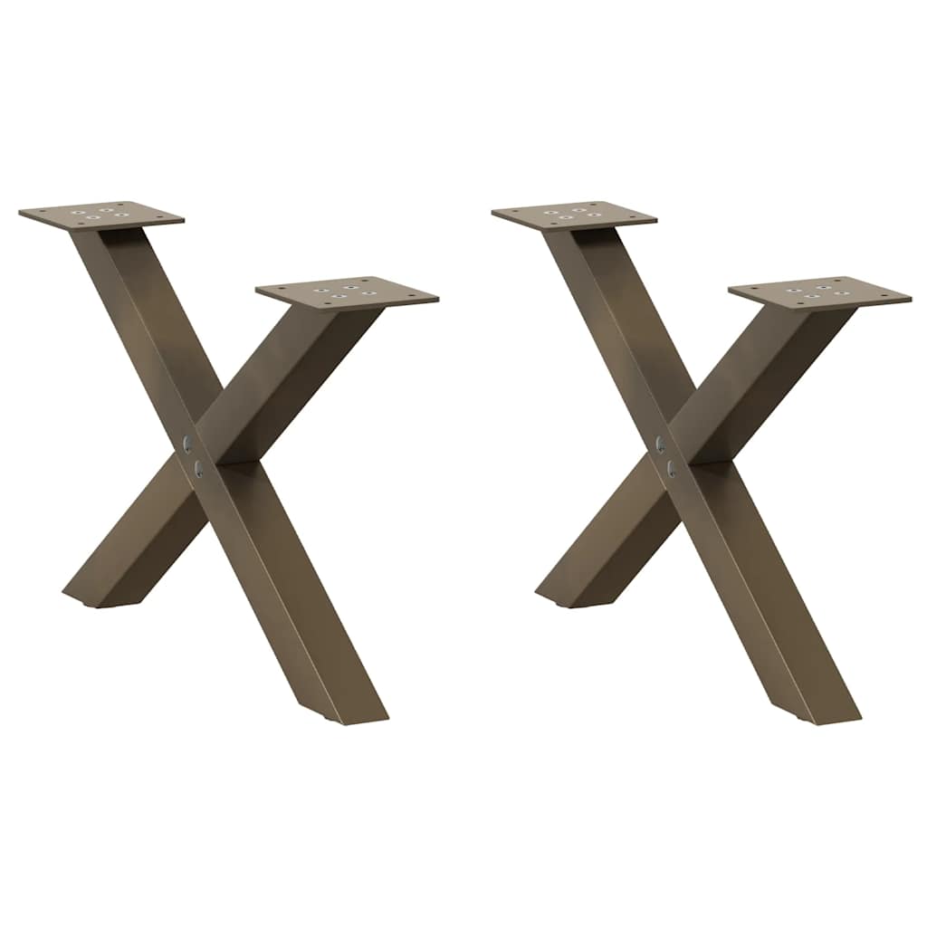 vidaXL Eettafelpoten 2 st X-vormig 50x(72-73) cm staal zwart