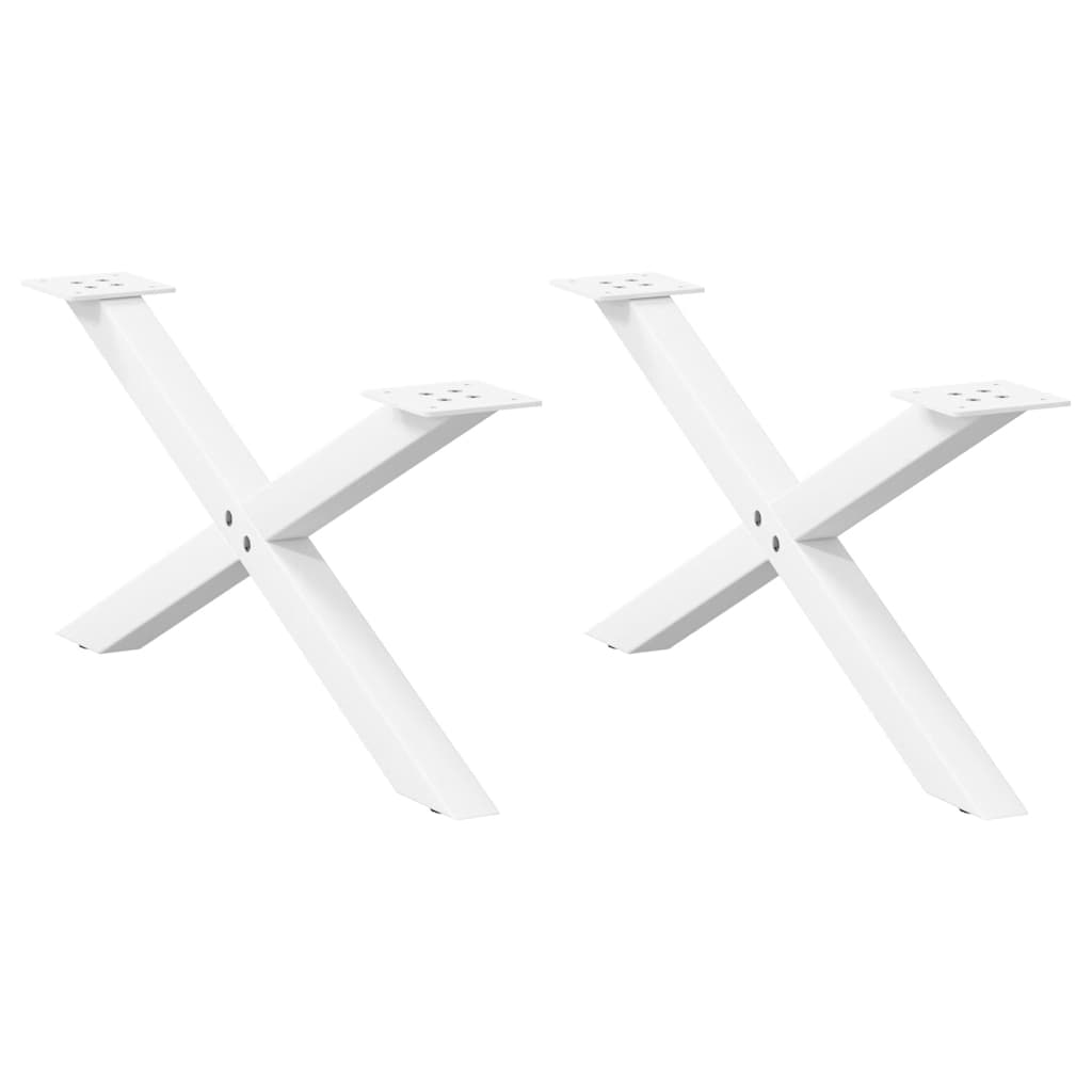 vidaXL Eettafelpoten 2 st X-vormig 50x(72-73) cm staal zwart