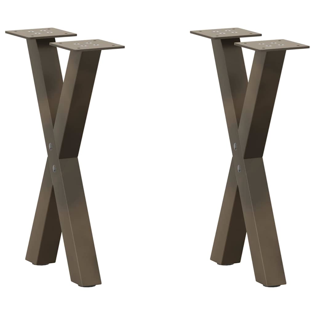 vidaXL Eettafelpoten 2 st X-vormig 50x(72-73) cm staal zwart