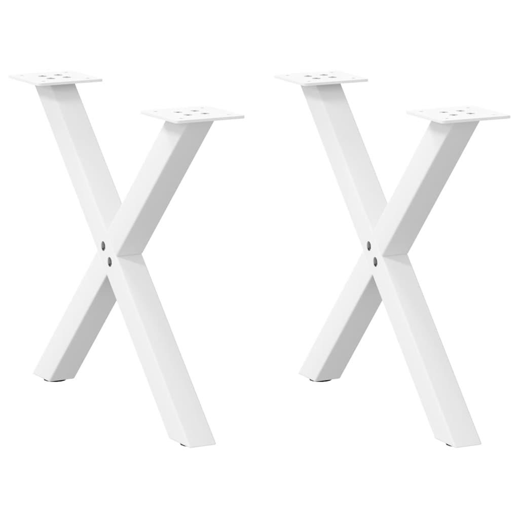 vidaXL Eettafelpoten 2 st X-vormig 50x(72-73) cm staal zwart