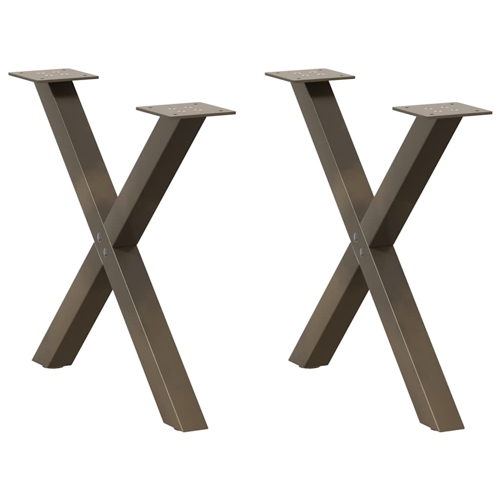 vidaXL Eettafelpoten 2 st X-vormig 50x(72-73) cm staal zwart