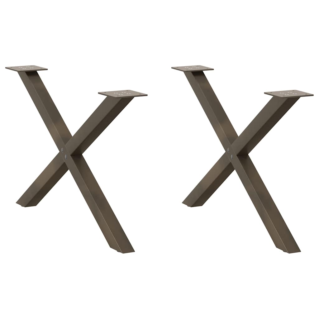 vidaXL Eettafelpoten 2 st X-vormig 50x(72-73) cm staal zwart