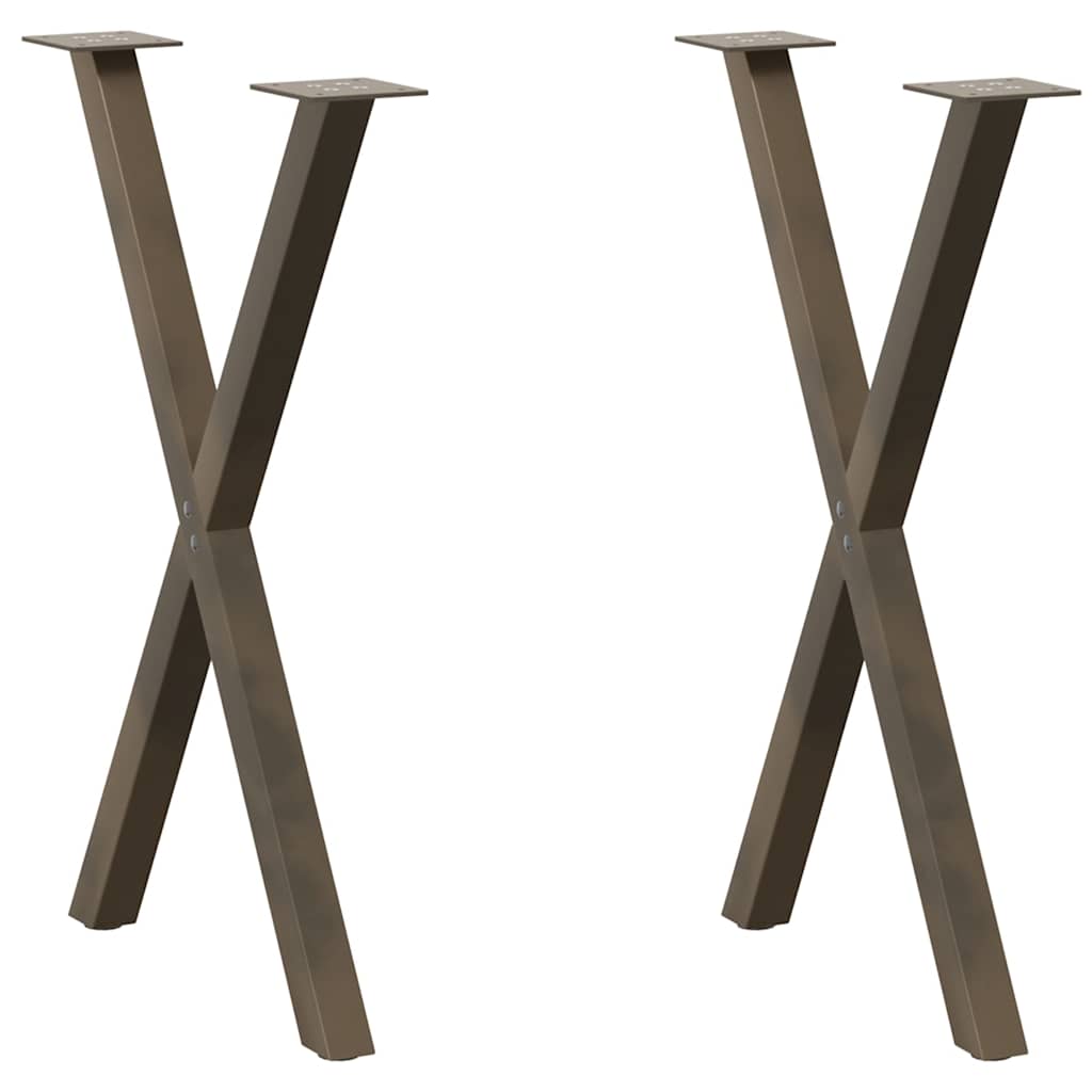 vidaXL Eettafelpoten 2 st X-vormig 50x(72-73) cm staal zwart
