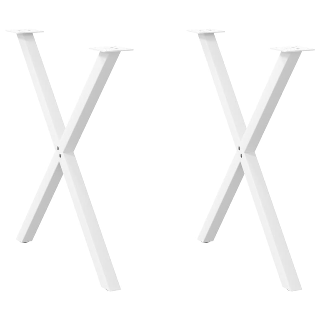 vidaXL Eettafelpoten 2 st X-vormig 50x(72-73) cm staal zwart