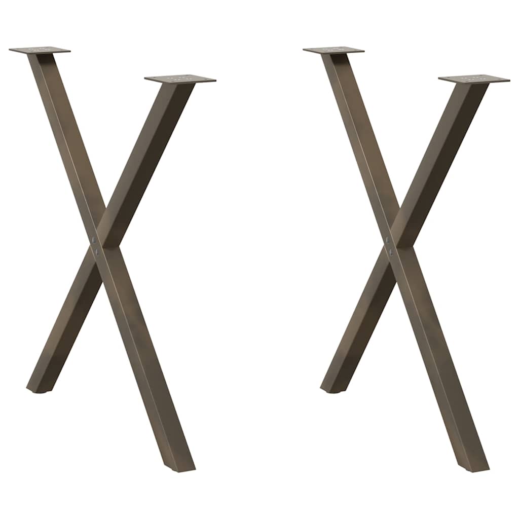 vidaXL Eettafelpoten 2 st X-vormig 50x(72-73) cm staal zwart