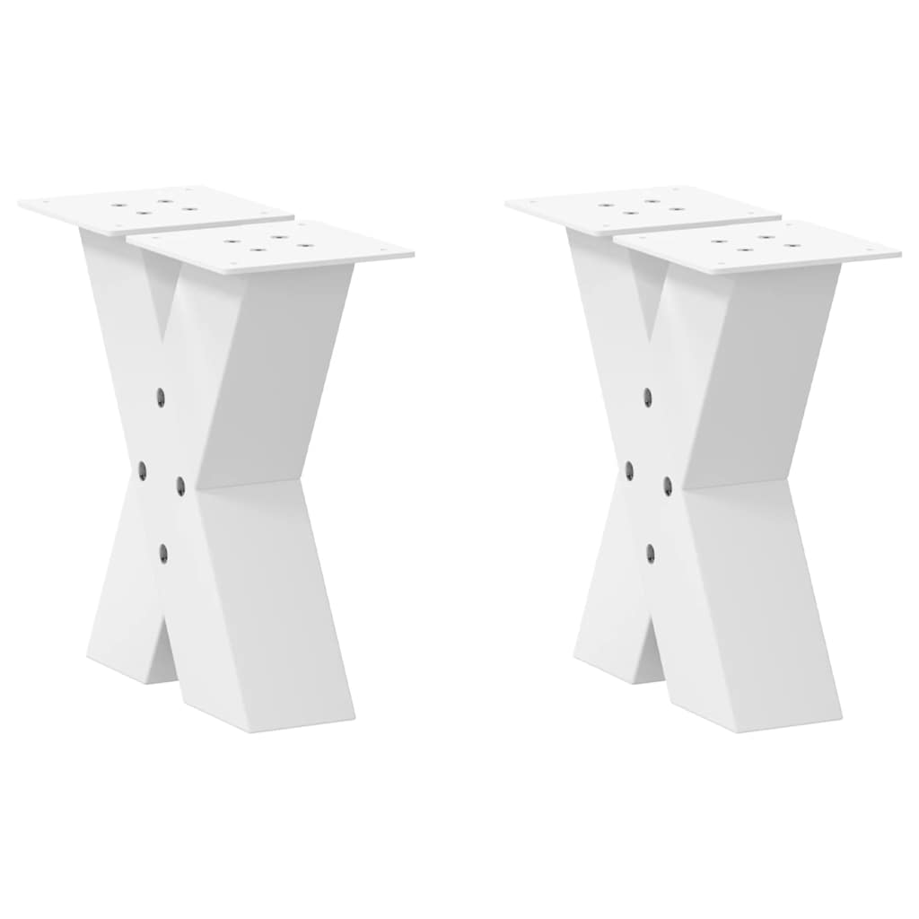 vidaXL Eettafelpoten 2 st X-vormig 50x(72-73) cm staal zwart