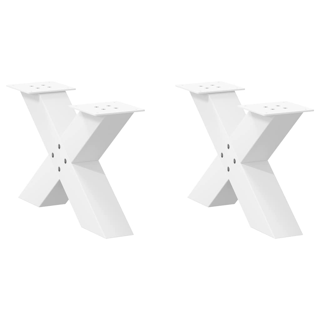 vidaXL Eettafelpoten 2 st X-vormig 50x(72-73) cm staal zwart