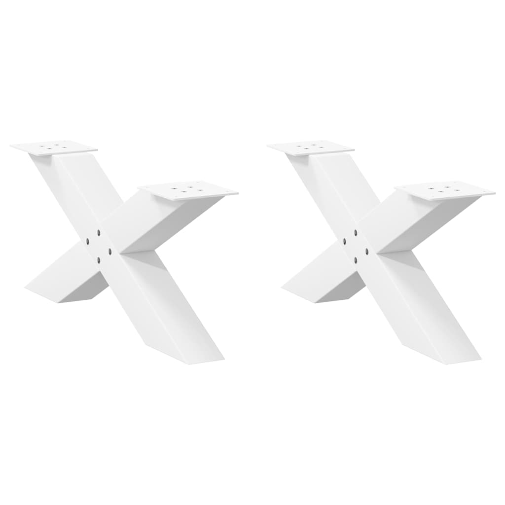 vidaXL Eettafelpoten 2 st X-vormig 50x(72-73) cm staal zwart