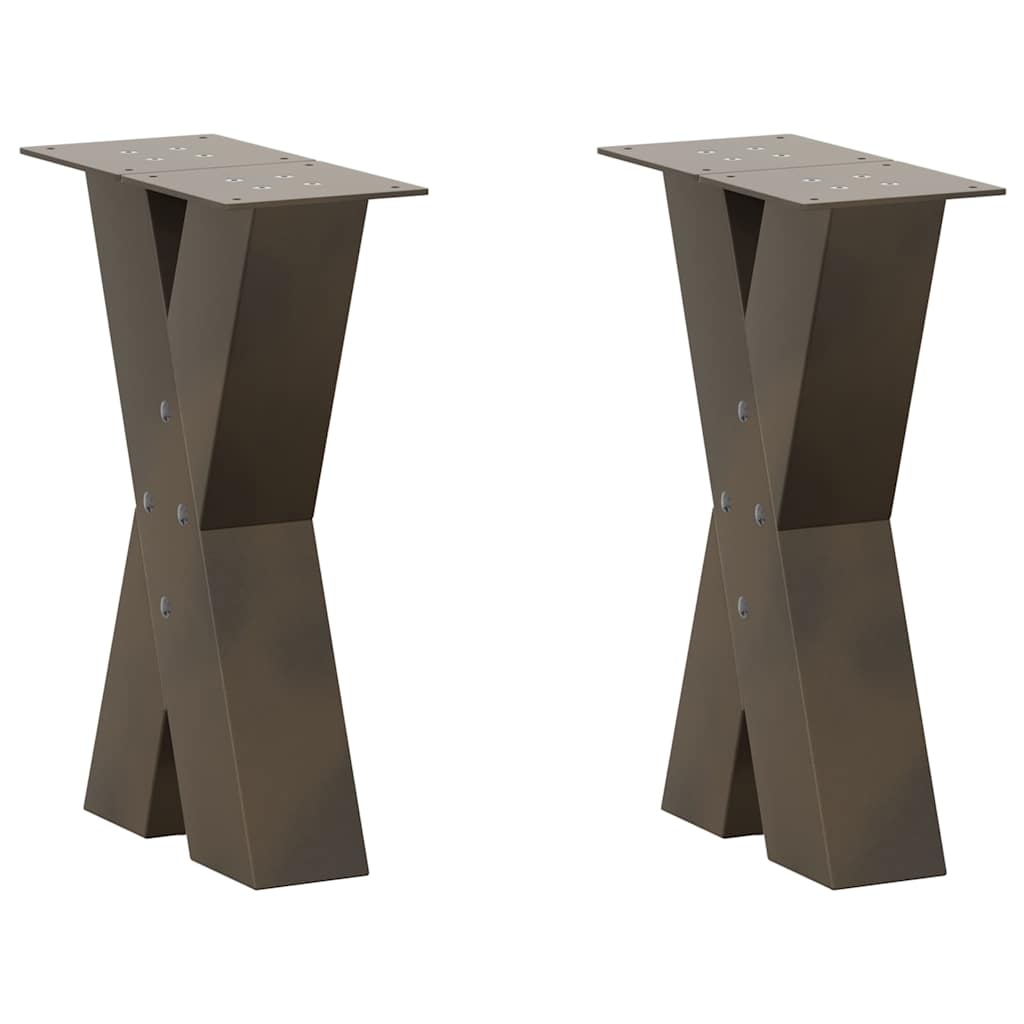 vidaXL Eettafelpoten 2 st X-vormig 50x(72-73) cm staal zwart