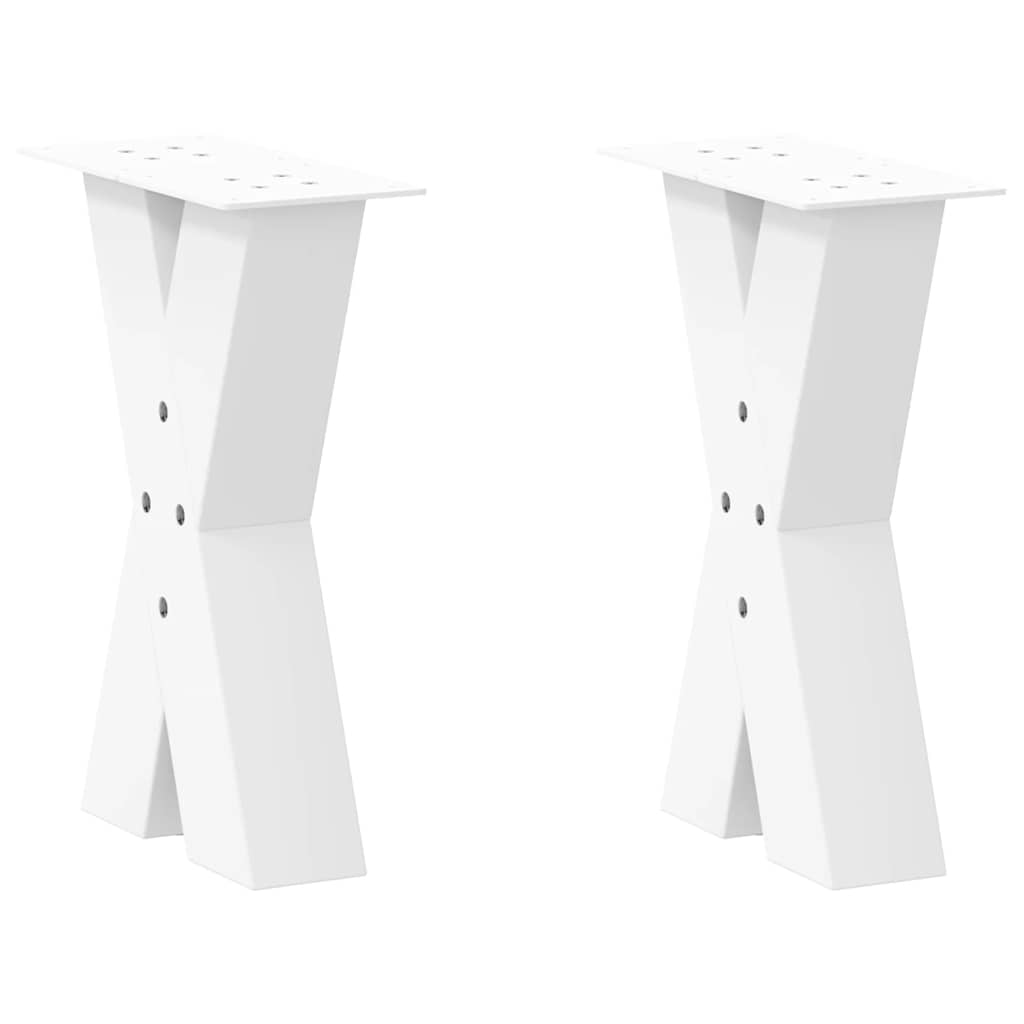 vidaXL Eettafelpoten 2 st X-vormig 50x(72-73) cm staal zwart