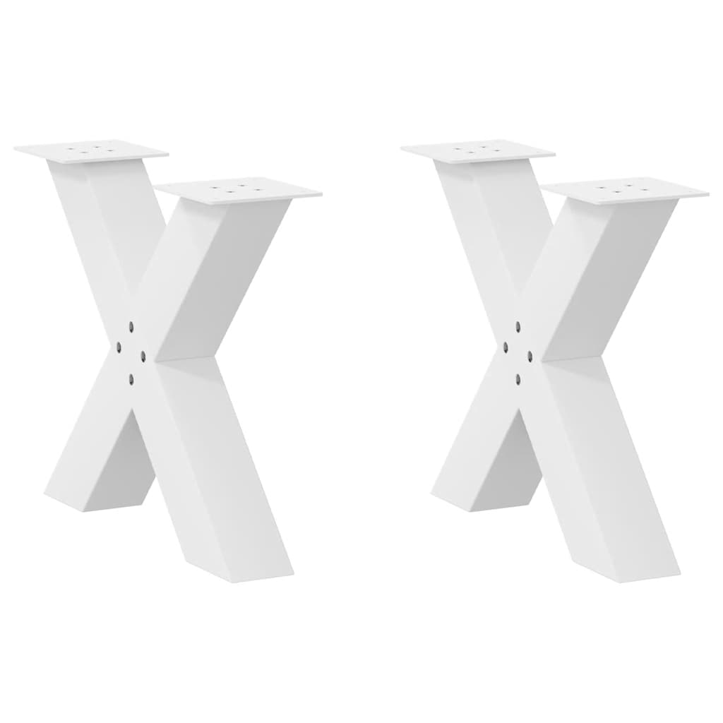 vidaXL Eettafelpoten 2 st X-vormig 50x(72-73) cm staal zwart