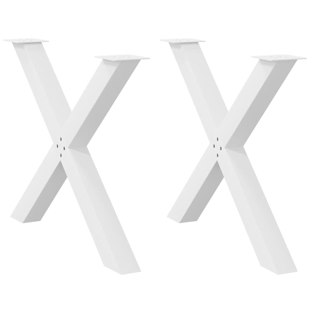 vidaXL Eettafelpoten 2 st X-vormig 50x(72-73) cm staal zwart