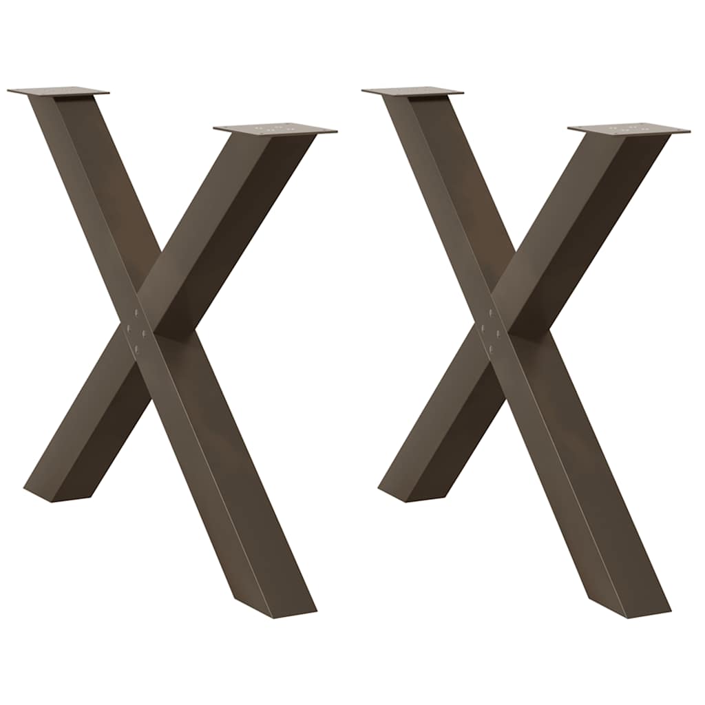 vidaXL Eettafelpoten 2 st X-vormig 50x(72-73) cm staal zwart