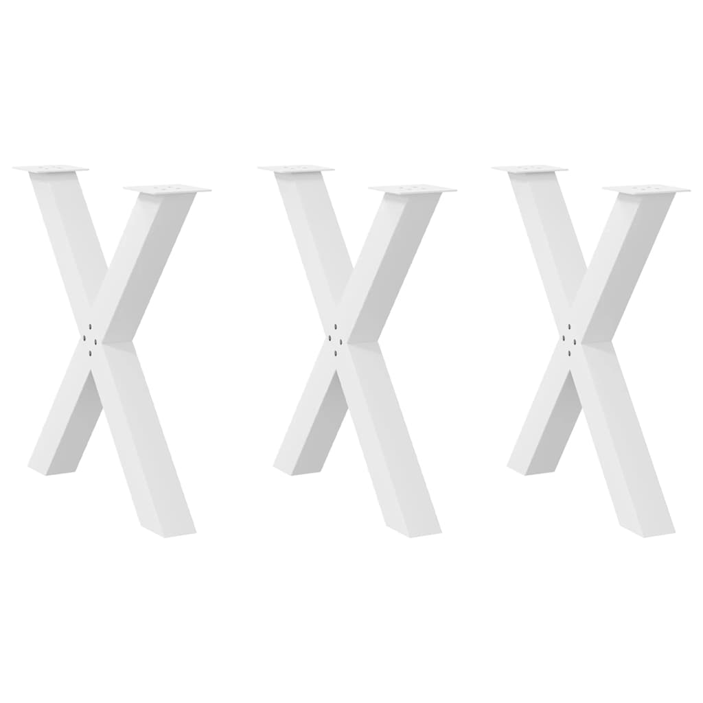 vidaXL Eettafelpoten 2 st X-vormig 50x(72-73) cm staal zwart
