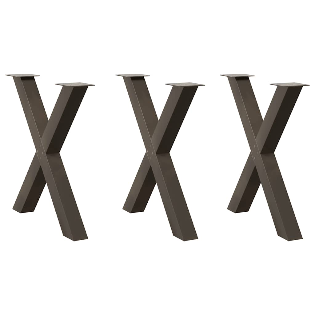 vidaXL Eettafelpoten 2 st X-vormig 50x(72-73) cm staal zwart