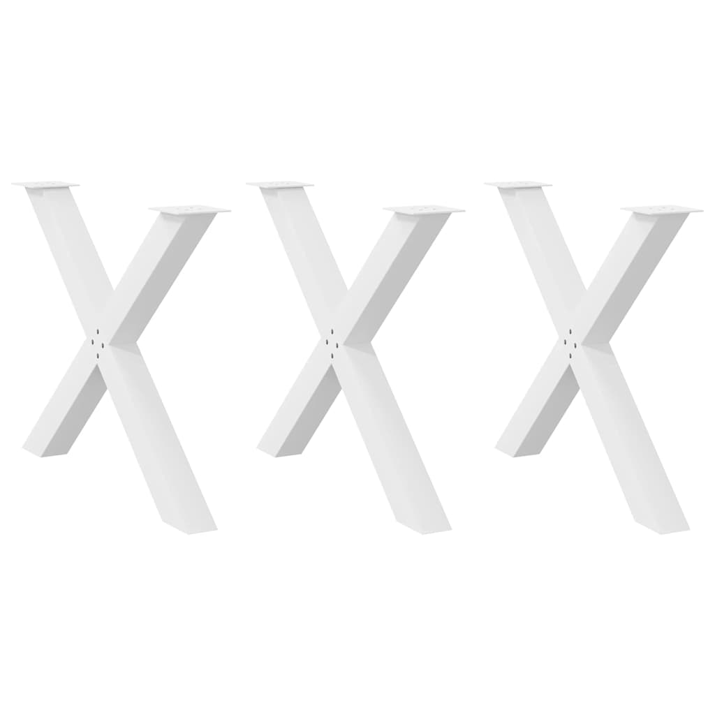vidaXL Eettafelpoten 2 st X-vormig 50x(72-73) cm staal zwart
