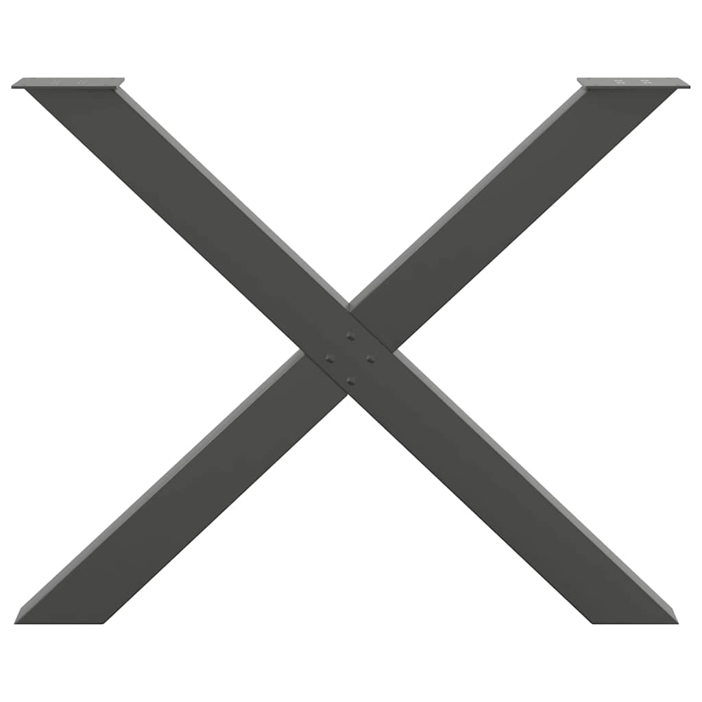 vidaXL Eettafelpoten 2 st X-vormig 50x(72-73) cm staal zwart