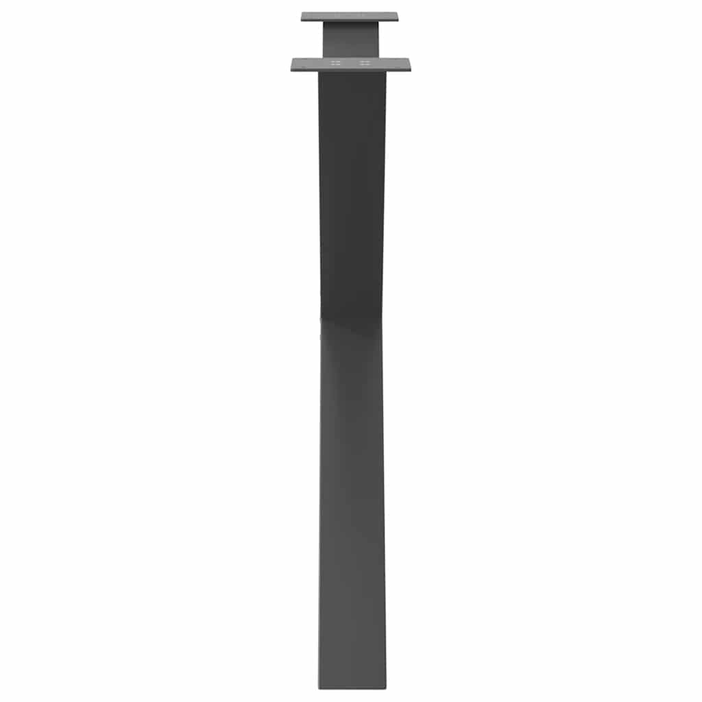 vidaXL Eettafelpoten 2 st X-vormig 50x(72-73) cm staal zwart