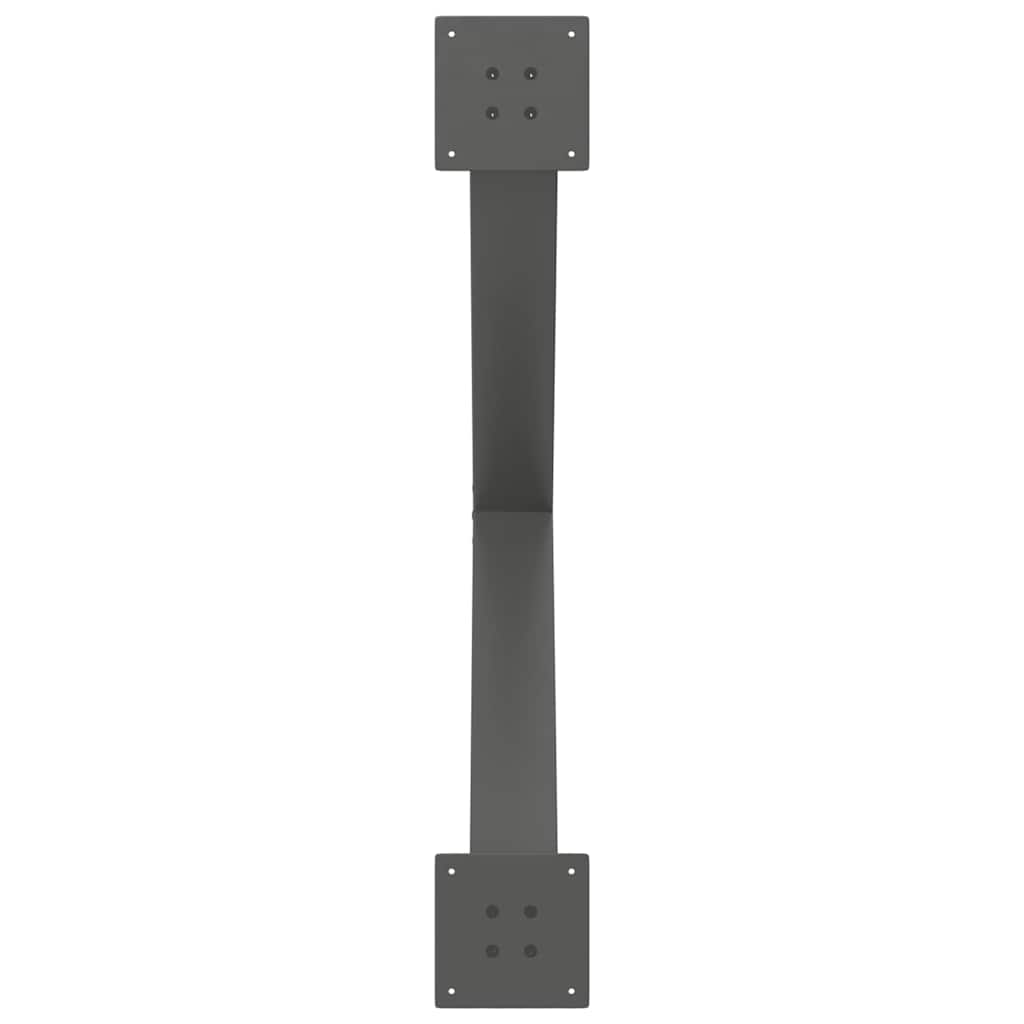 vidaXL Eettafelpoten 2 st X-vormig 50x(72-73) cm staal zwart