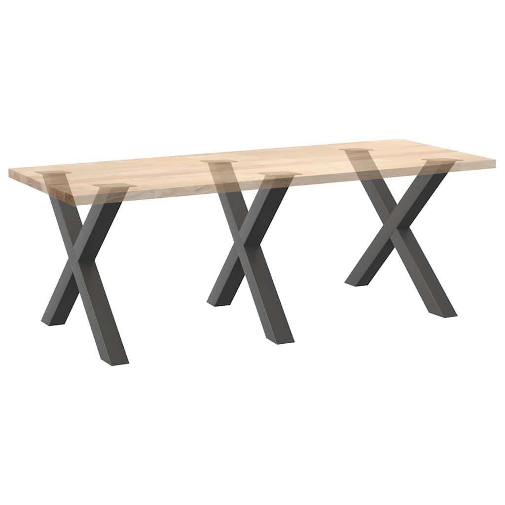 vidaXL Eettafelpoten 2 st X-vormig 50x(72-73) cm staal zwart