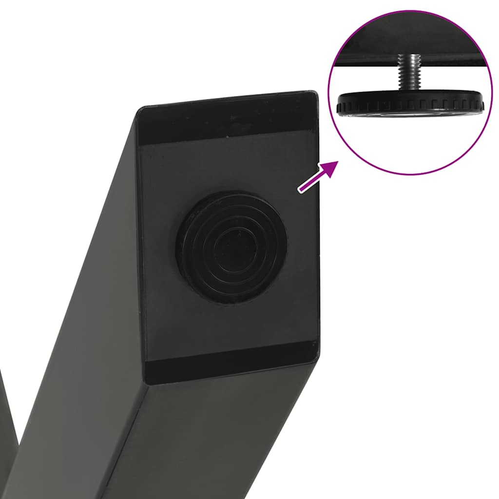 vidaXL Eettafelpoten 2 st X-vormig 50x(72-73) cm staal zwart