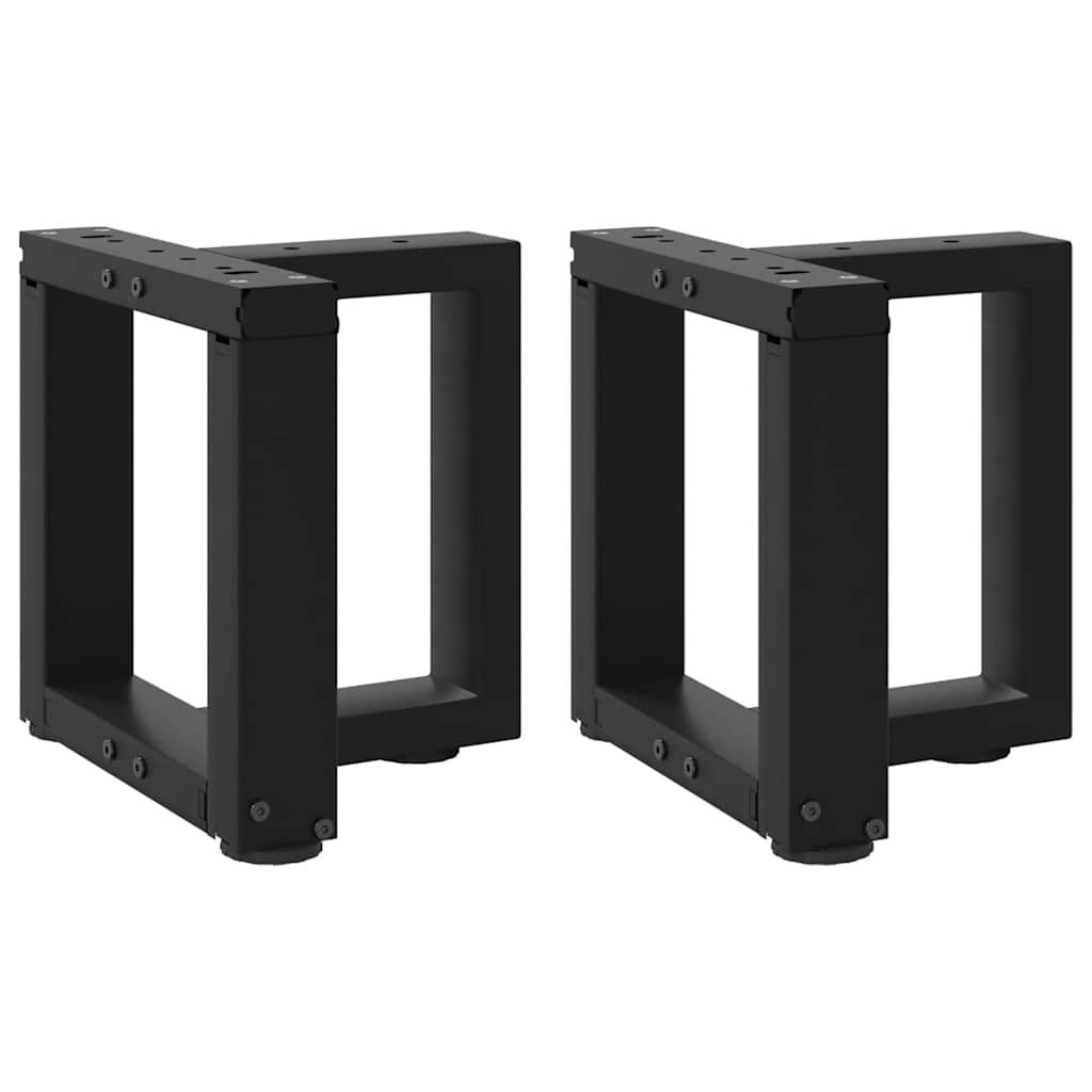 vidaXL Bartafelpoten 2 st T-vormig 60x35x(90-91) cm staal zwart