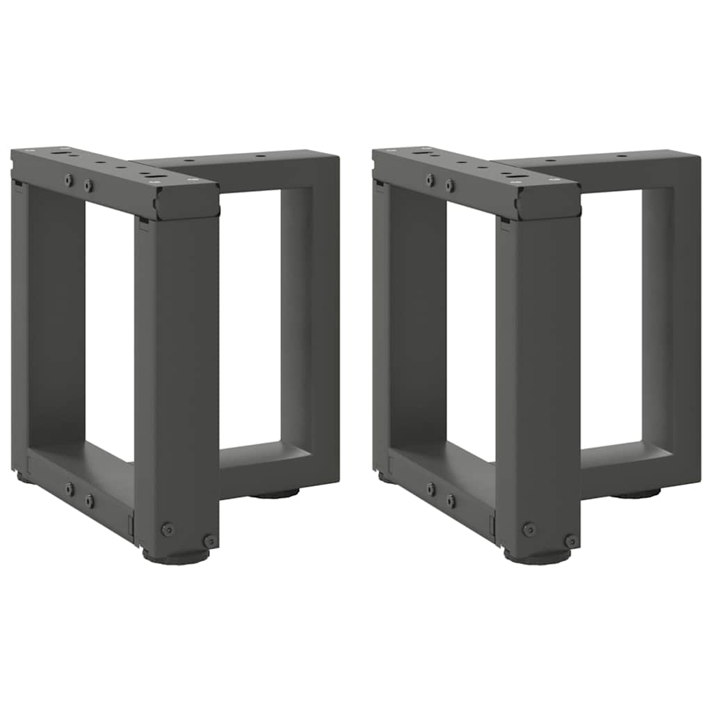 vidaXL Bartafelpoten 2 st T-vormig 60x35x(90-91) cm staal zwart