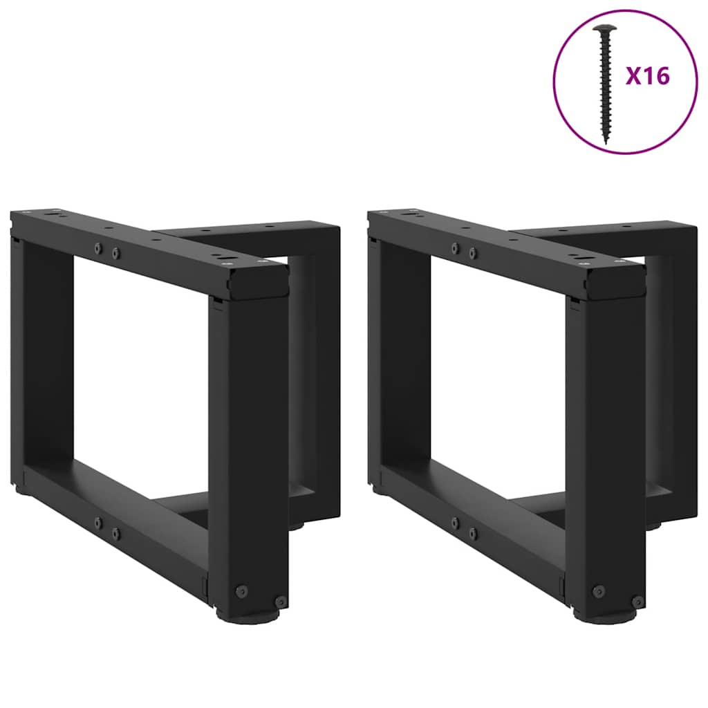 vidaXL Bartafelpoten 2 st T-vormig 60x35x(90-91) cm staal zwart