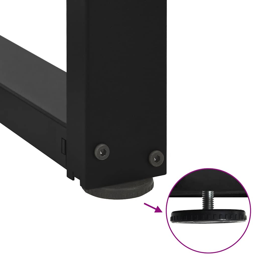 vidaXL Bartafelpoten 2 st T-vormig 60x35x(90-91) cm staal zwart
