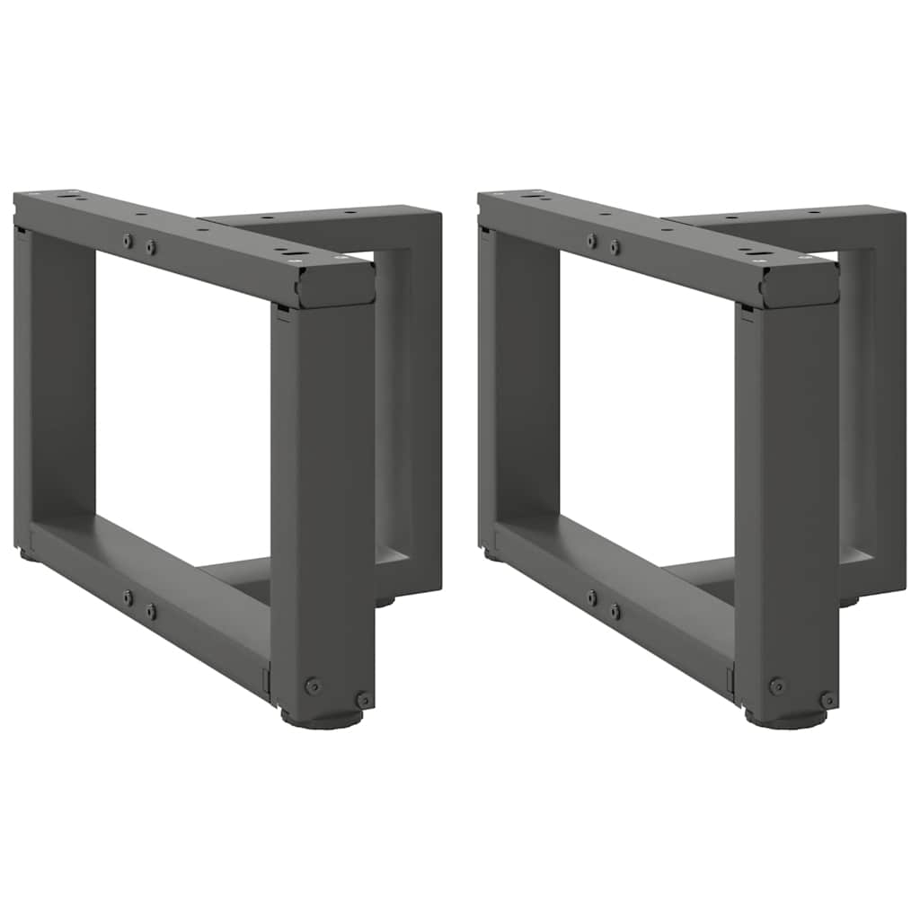 vidaXL Bartafelpoten 2 st T-vormig 60x35x(90-91) cm staal zwart