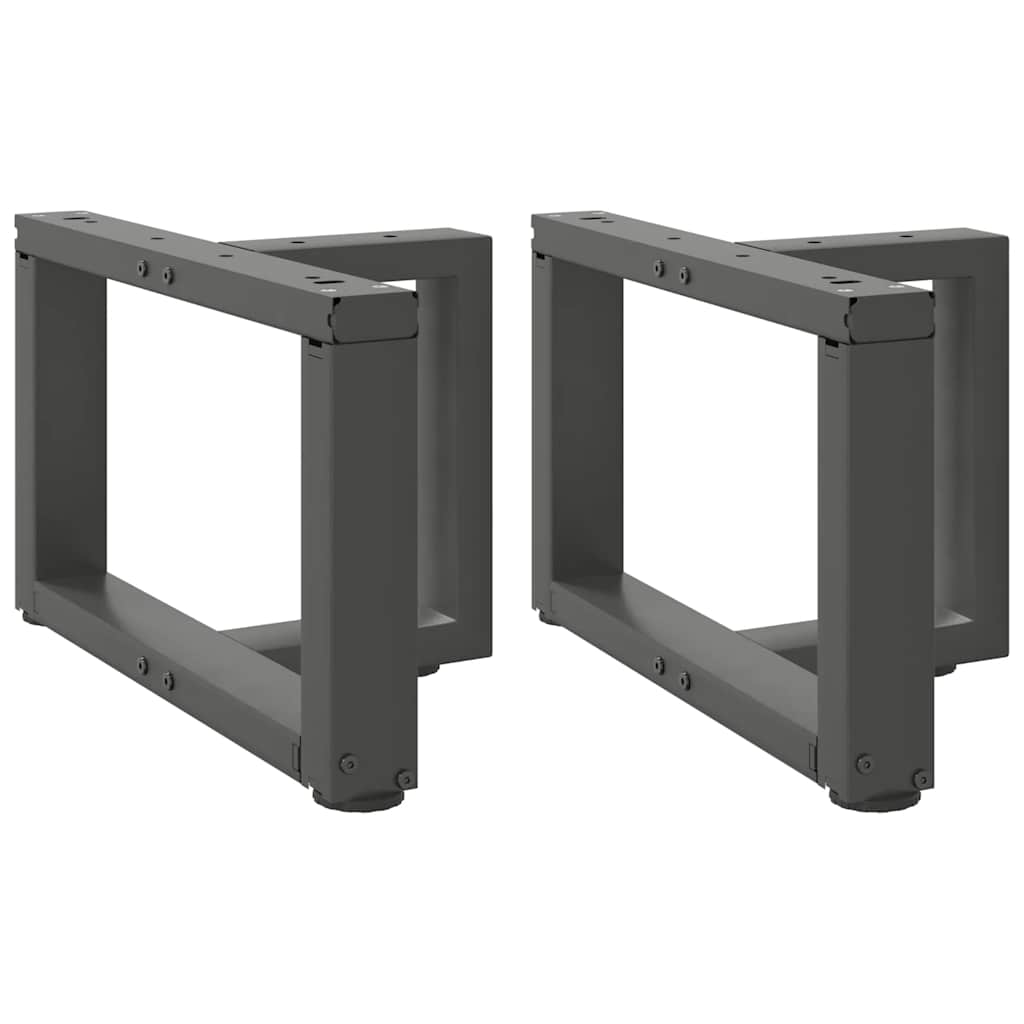 vidaXL Bartafelpoten 2 st T-vormig 60x35x(90-91) cm staal zwart
