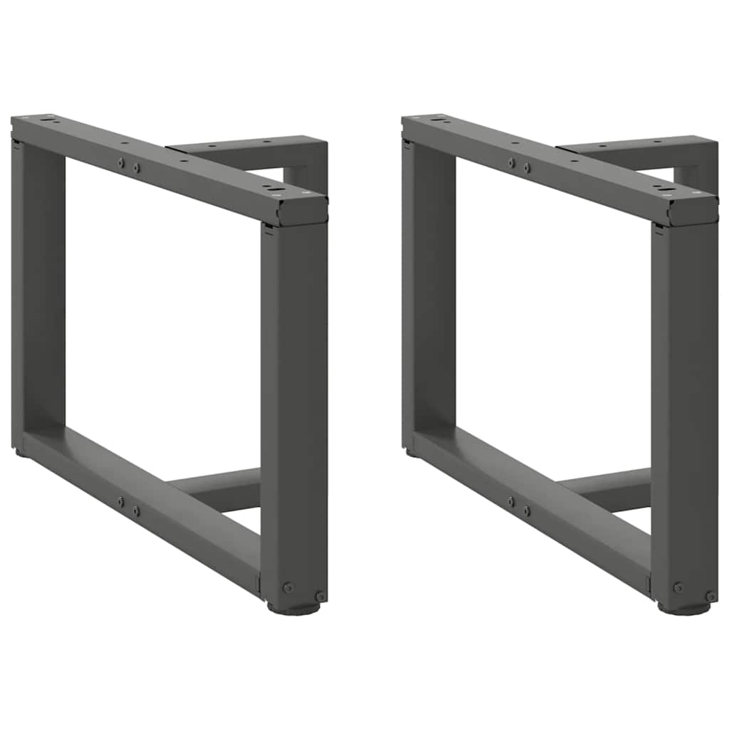 vidaXL Bartafelpoten 2 st T-vormig 60x35x(90-91) cm staal zwart