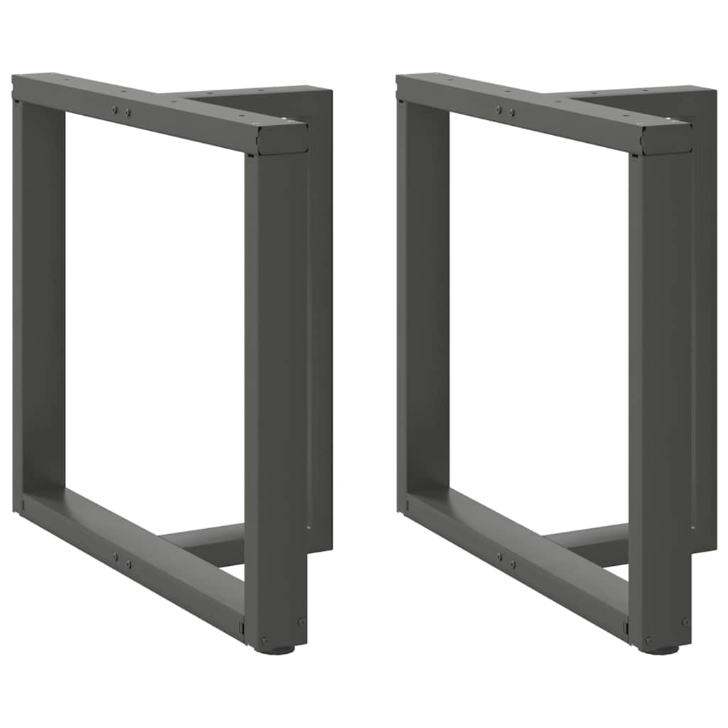 vidaXL Bartafelpoten 2 st T-vormig 60x35x(90-91) cm staal zwart