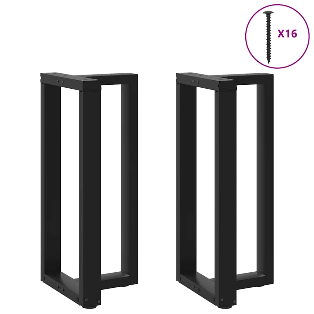 vidaXL Bartafelpoten 2 st T-vormig 60x35x(90-91) cm staal zwart
