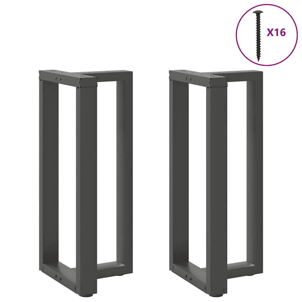 vidaXL Bartafelpoten 2 st T-vormig 60x35x(90-91) cm staal zwart