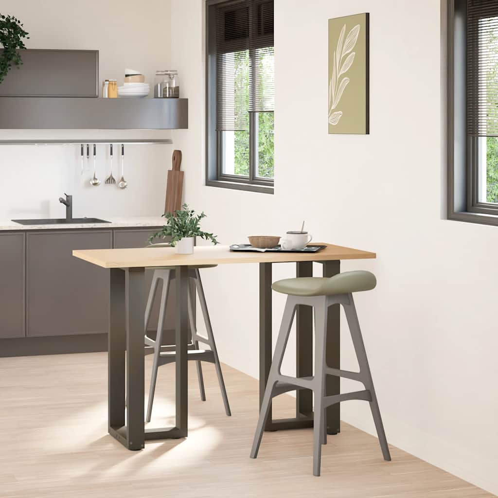 vidaXL Bartafelpoten 2 st T-vormig 60x35x(90-91) cm staal zwart