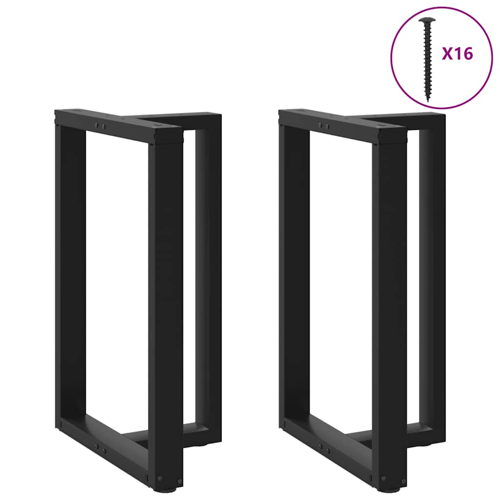 vidaXL Bartafelpoten 2 st T-vormig 60x35x(90-91) cm staal zwart